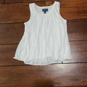 Polo RL white tank.  Lined. Size 6x